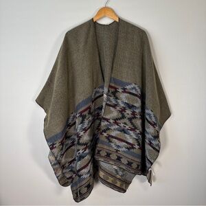 Aztec, Southwest, Navajo, Cape Shawl Poncho OS Fits All